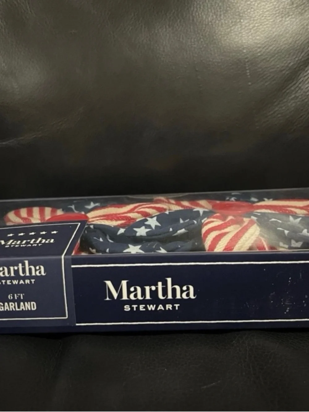 Martha Stewart Red, White & Blue Fabric Flower Garland